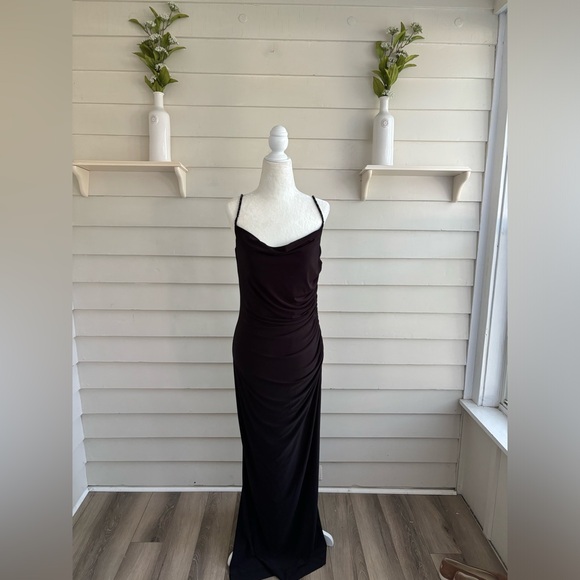 Cache Black Maxi Dress With Beaded Straps Size 10 - Picture 1 of 14